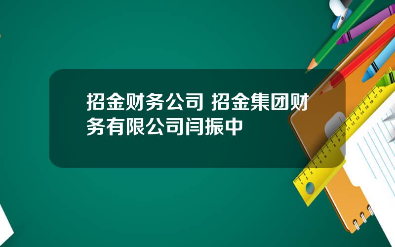 招金财务公司 招金集团财务有限公司闫振中